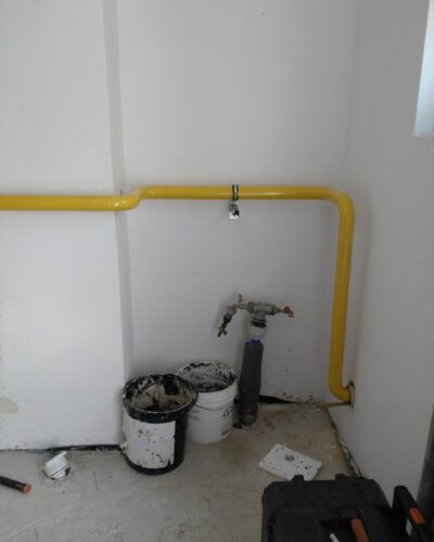 Spawana instalacja gazowa.