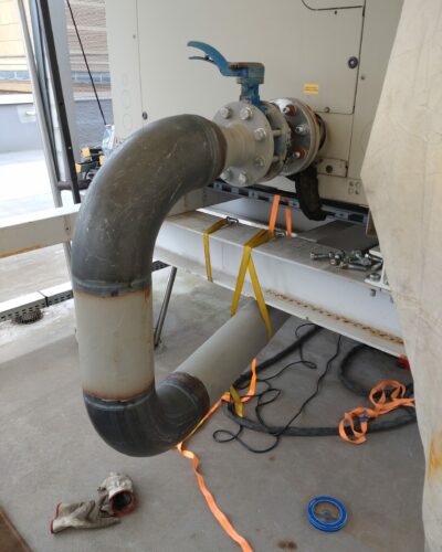 Spawana instalacja chłodu.